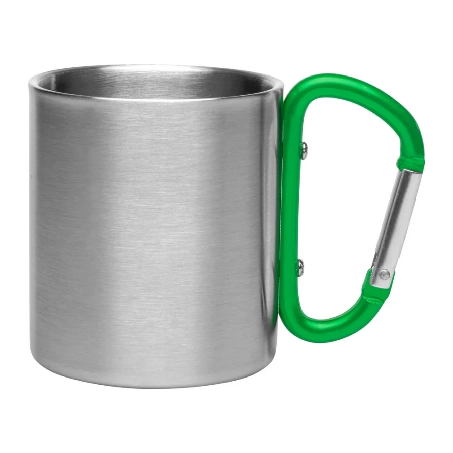 Tazza in metallo da 210 ml con moschettone Easton - verde