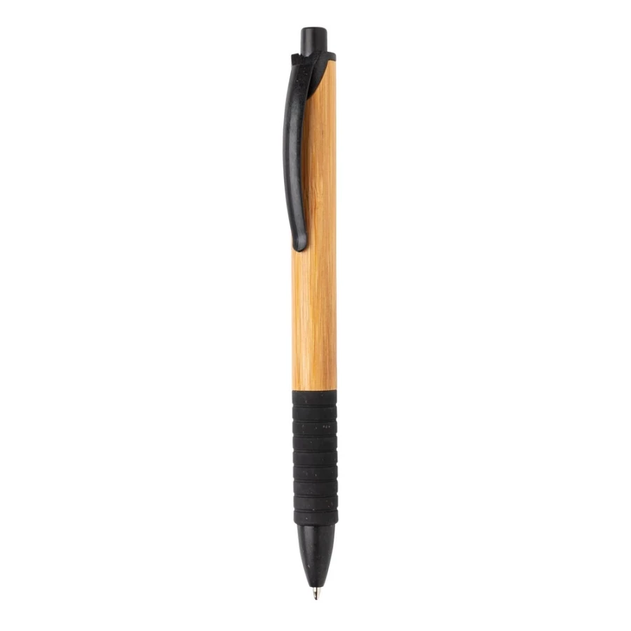 Penna a sfera in bambù Bamo - nera