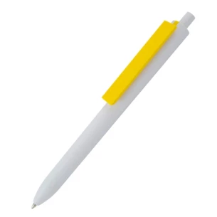Penna a sfera Comet White - Giallo