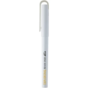 Penna gel in plastica PET riciclata - Bianco