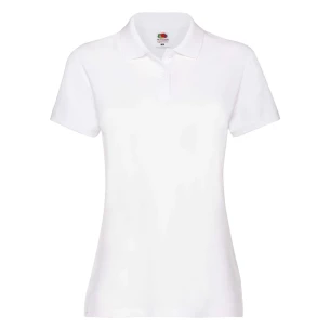 Polo Fruit Of The Loom Premium da donna - Bianco