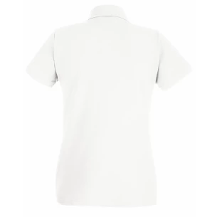 Polo Fruit Of The Loom Premium da donna - Bianco
