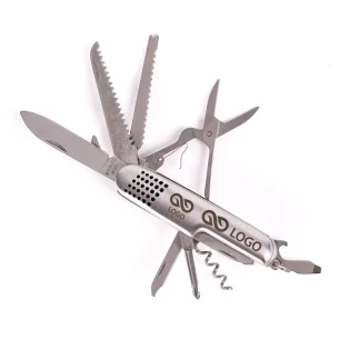 Coltello tascabile in acciaio a 13 funzioni - Argento