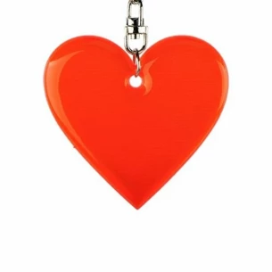 Portachiavi con cuore riflettente