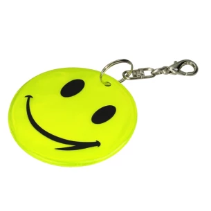 Portachiavi riflettente Smile - Giallo