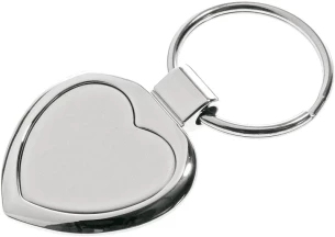 Portachiavi in metallo Stout Heart - Argento