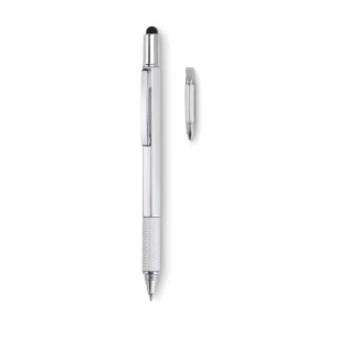 Penna a sfera con righello - TOOLPEN - argento opaco