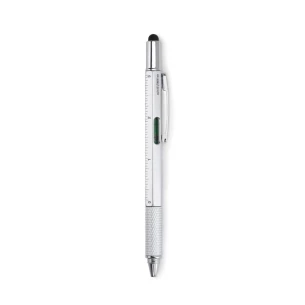 Penna a sfera con righello - TOOLPEN - argento opaco