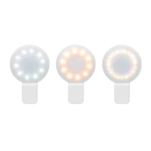 Luce selfie a LED con clip - PINNY- bianco
