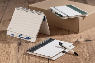 REGALI blocco note con riga e penna - Nero