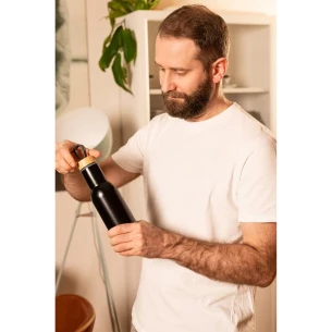 Bottiglia sottovuoto 400ml Lome - Nero