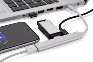Splitter HUB USB - ROSKO - Argento