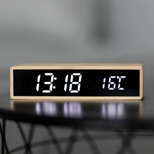 Caricatore induttivo Conti con orologio e termometro - Beige