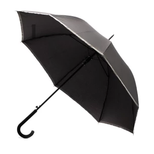 Ombrello con nastro riflettente Refu - Nero