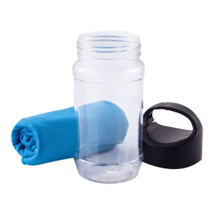 Asciugamano refrigerante in bottiglia Feel cool - Blu