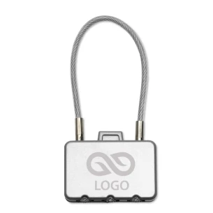Lucchetto per bagagli. - THREECODE - argento opaco
