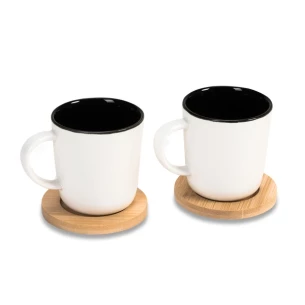 Set di 2 tazze in ceramica Kerala - Bianco