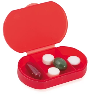 Contenitore per compresse Morr con 3 scomparti - Rosso