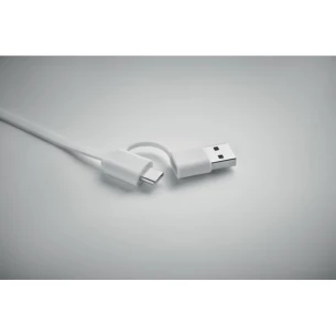 Cavo di ricarica retrattile da 60 Watt - LINEA - Bianco