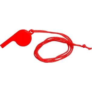 Fischietto con cordicella - Rosso