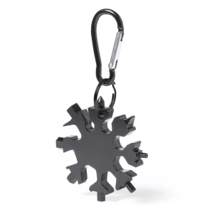 Strumento multifunzione, 17 funzioni, moschettone - Nero