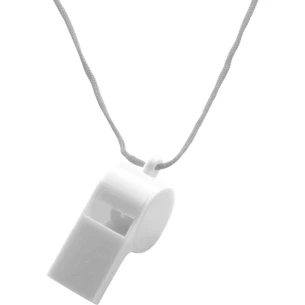 Fischietto con cordicella - Bianco