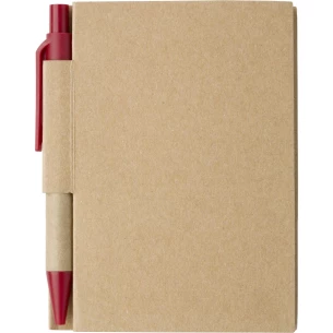 Blocco note Eco1 con penna - Rosso