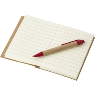 Blocco note Eco1 con penna - Rosso