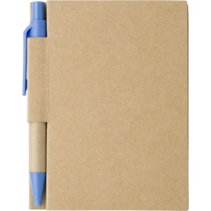 Blocco note Eco1 con penna - Blu