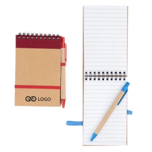 Blocco note Eco2 con penna - Rosso