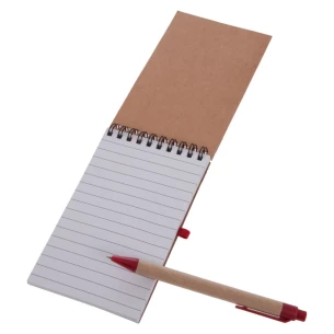 Blocco note Eco2 con penna - Rosso