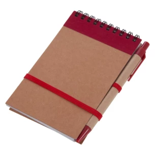 Blocco note Eco2 con penna - Rosso