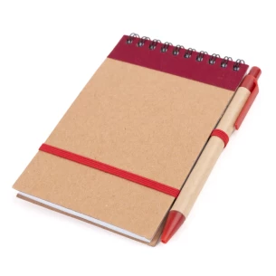 Blocco note Eco2 con penna - Rosso