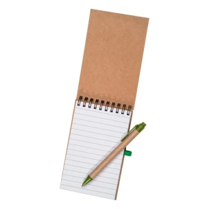 Blocco note Eco2 con penna - Verde