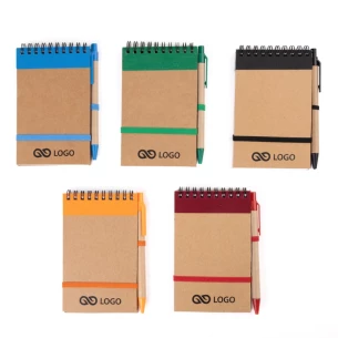 Blocco note Eco2 con penna - Arancione