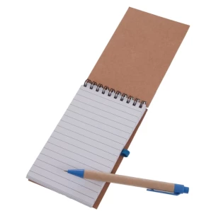 Blocco note Eco2 con penna - Blu
