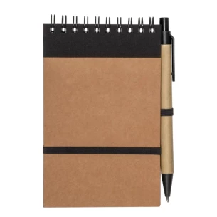 Blocco note Eco2 con penna - Nero