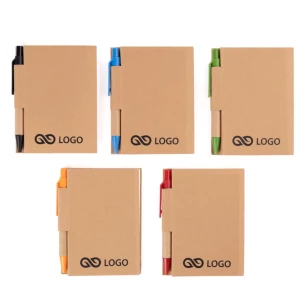 Blocco note Eco1 con penna - Nero