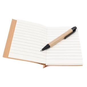 Blocco note Eco1 con penna - Nero