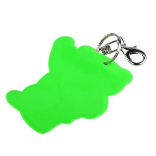 Portachiavi con orsetto riflettente - Verde