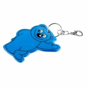 Portachiavi con orsetto riflettente - Blu