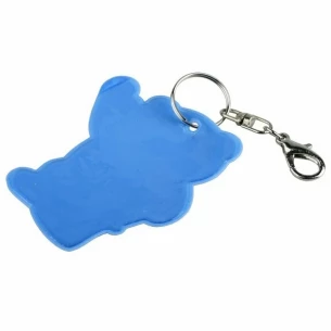 Portachiavi con orsetto riflettente - Blu