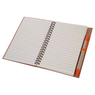Blocco note Eco3 con penna - Arancione