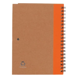 Blocco note Eco3 con penna - Arancione