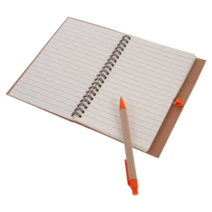 Blocco note Eco3 con penna - Arancione