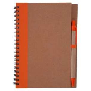 Blocco note Eco3 con penna - Arancione