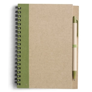 Blocco note Eco3 con penna - Verde