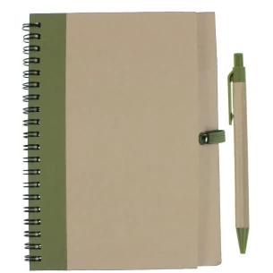 Blocco note Eco3 con penna - Verde
