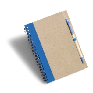 Blocco note Eco3 con penna - Blu