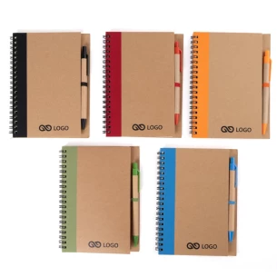 Blocco note Eco3 con penna - Blu